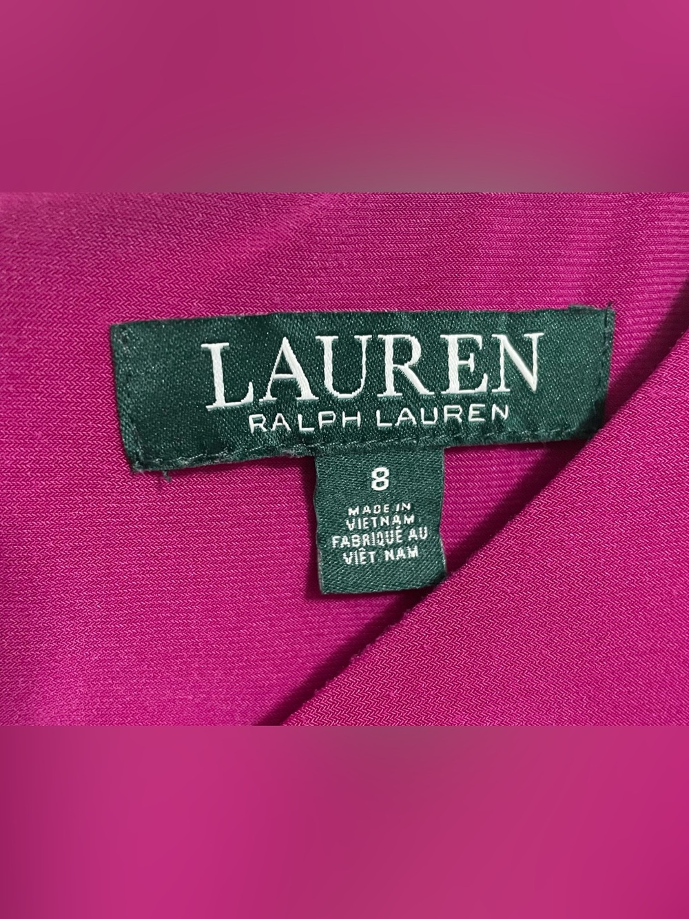 Ralph Lauren Fuchsia Knot-Front Midi Dress - Picture 3 of 3